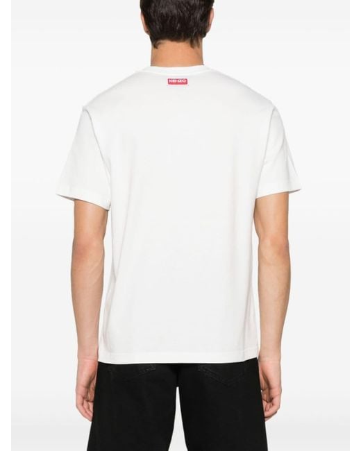 KENZO White T-shirt Tiger Varsity for men