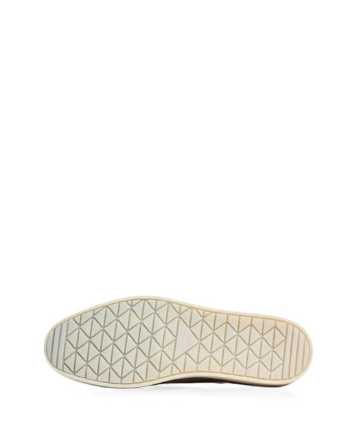Hackett White Nubuck Saddle Sneakers for men
