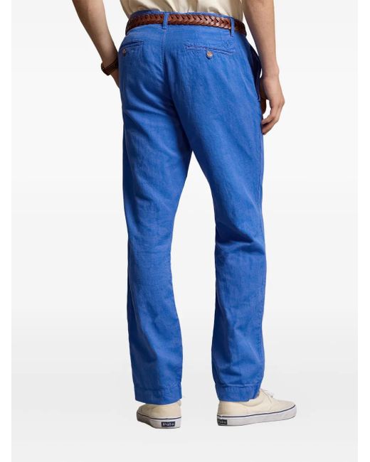 Polo Ralph Lauren Broek Met Platte Voorkant in het Blue voor heren