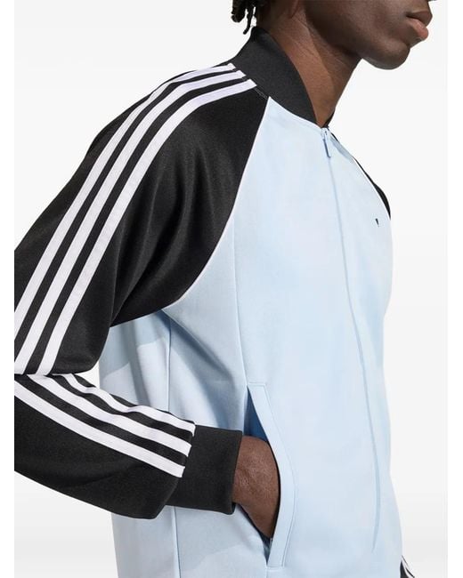 Adidas Blue Sst Side-Stripe Track Top for men
