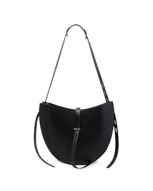 MINOBOSSI Black Lizzie Leather Cross Body Bag