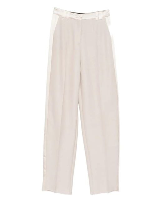 Marella White Panelled Trousers