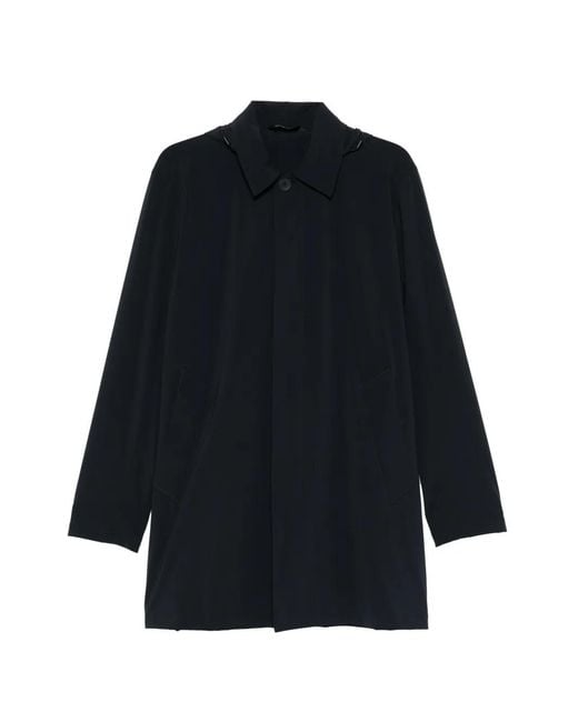 Manuel Ritz Blue Buttoned Hooded Coat for men