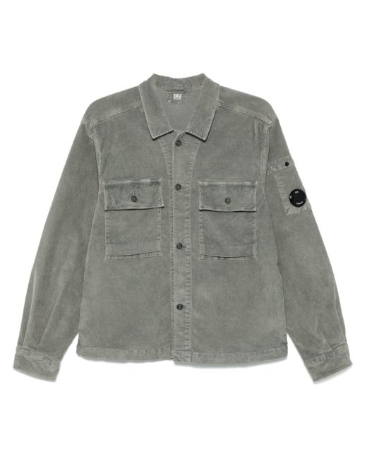 C P Company Gray Corduroy Overshirt for men