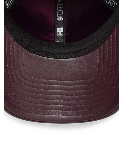 KTZ Purple 9Forty Leather Cap