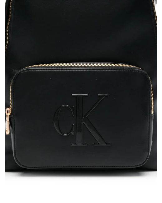 Calvin Klein Black Logo-Detail Backpack