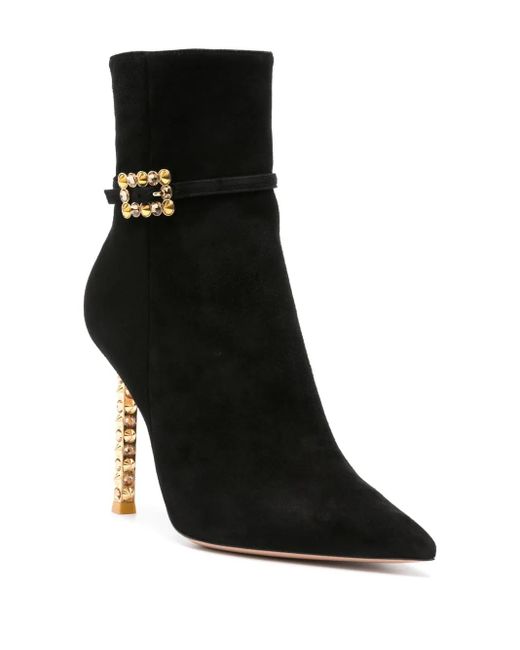 Gianvito Rossi Black Wonder 105Mm Suede Boots