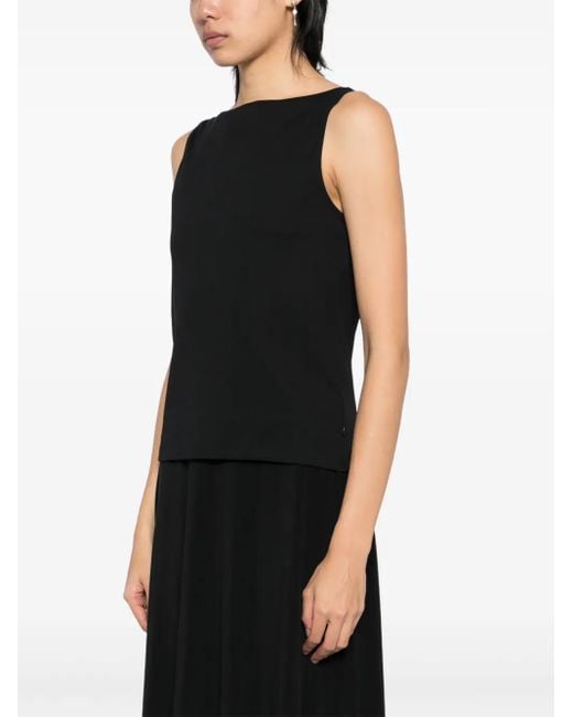 Agnes B. Black Leopard Tank Top