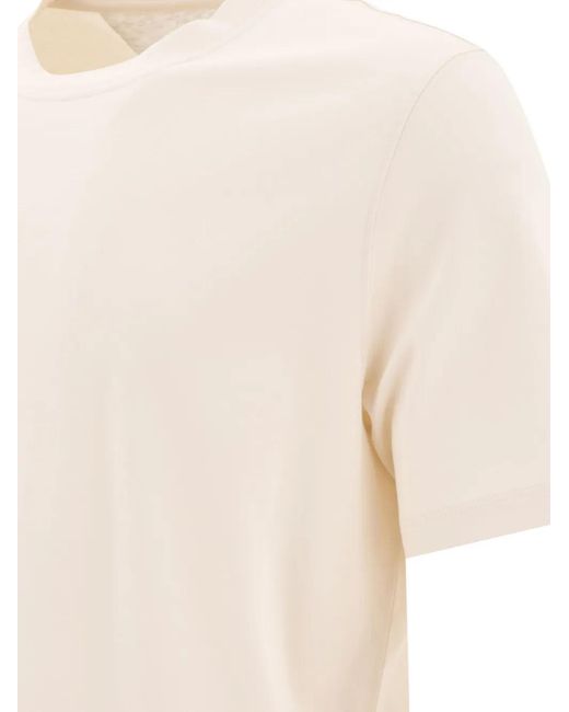 Brunello Cucinelli Natural Jersey T-Shirt for men