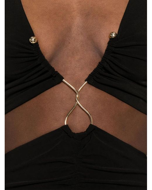 Nissa Black Maxikleid Mit Cut-Out