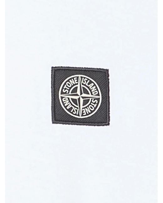 T-shirt à manches courtes de l'île en pierre Stone Island pour homme en coloris White