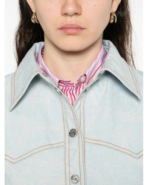 Etro White Cotton Elastane Shirt