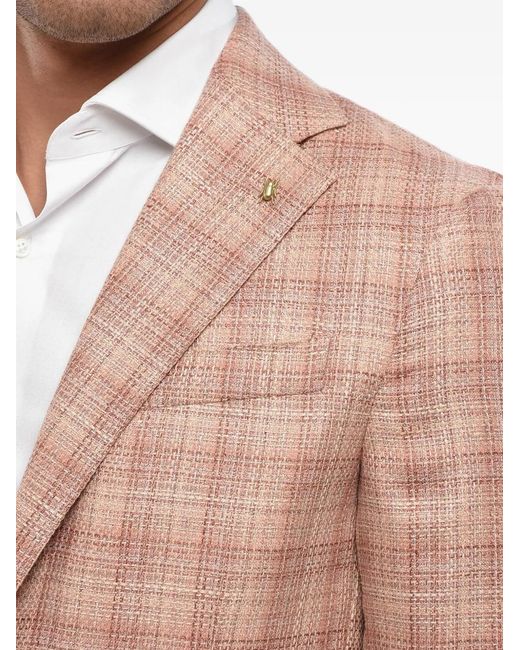 Corneliani Natural Cc Collection Single-Breasted Patch-Pocket Blazer for men