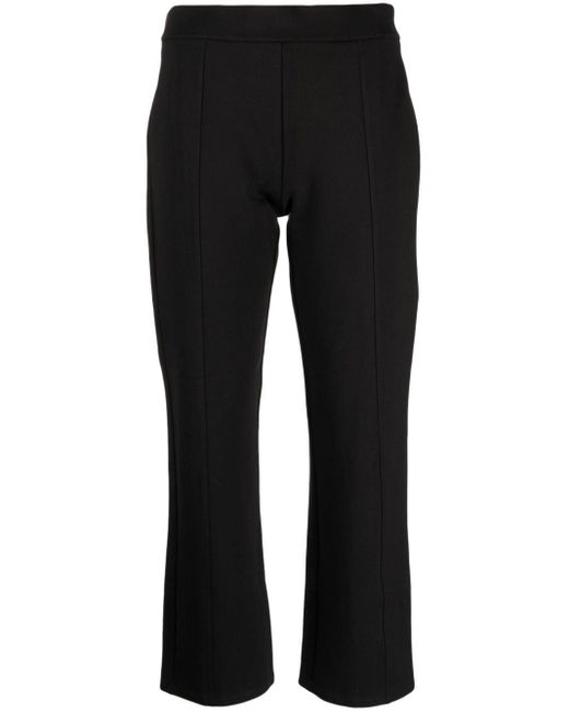 Tory Burch Black Flared Knitted Trousers