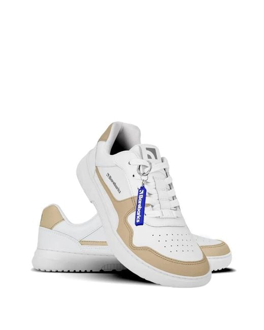 Barebarics White Zing Panelled Perforated Barefoot Sneakers