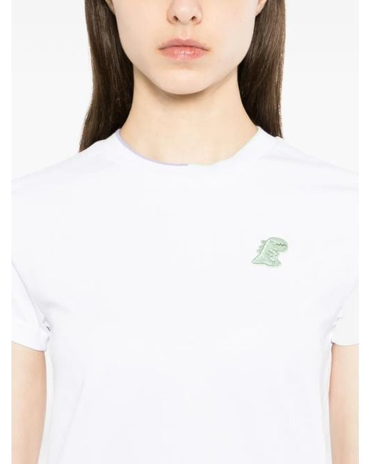 SPORT b. by agnès b. White Logo-Embroidered T-Shirt