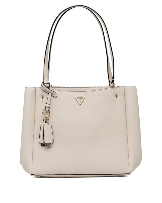 Guess Natural Logo-plaque Tote Bag