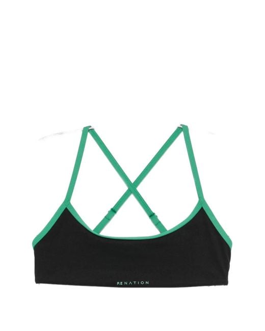 P.E Nation Green Reveal Crossover Sports Bra