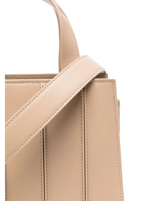 Max Mara Natural Whitney Panelled Leather Tote Bag