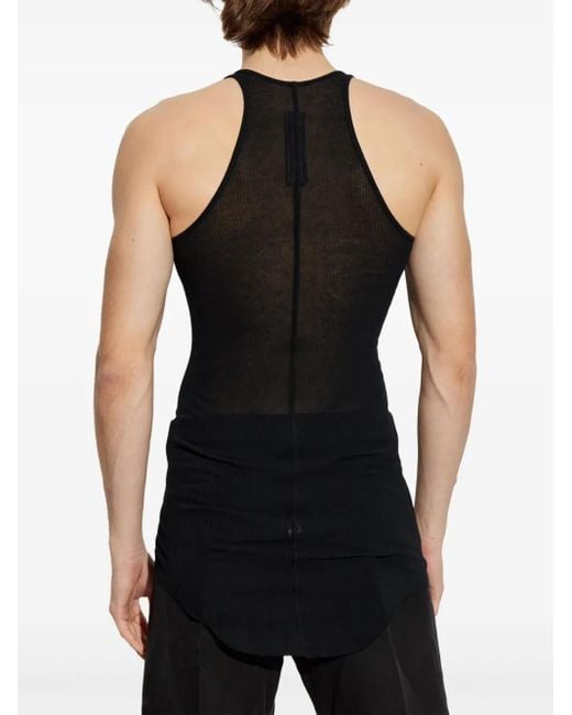 Chaleco con espalda de nadador Rick Owens de hombre de color Black