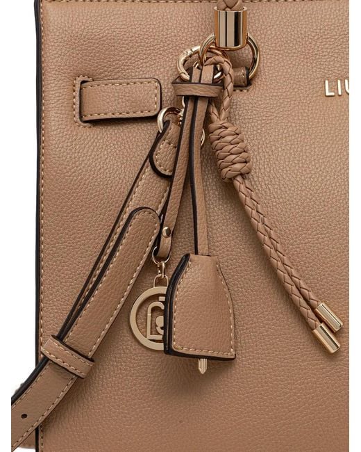 Liu Jo Natural Medium Satchel With Charms