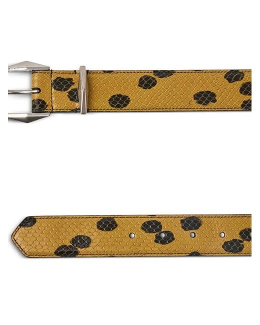Jimmy Choo Metallic Diamond Buckle Belt