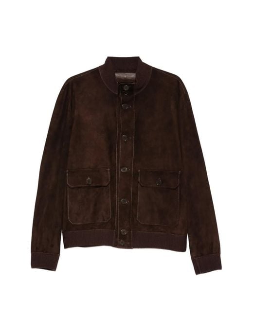 Chaqueta De Ante Con Bolsillo De Parche Salvatore Santoro de hombre de color Brown