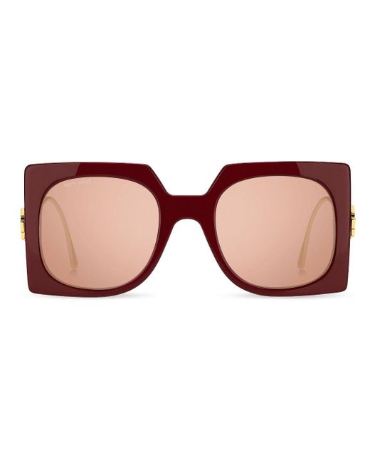 Etro Brown Pegaso-plaque Oversize-frame Sunglasses