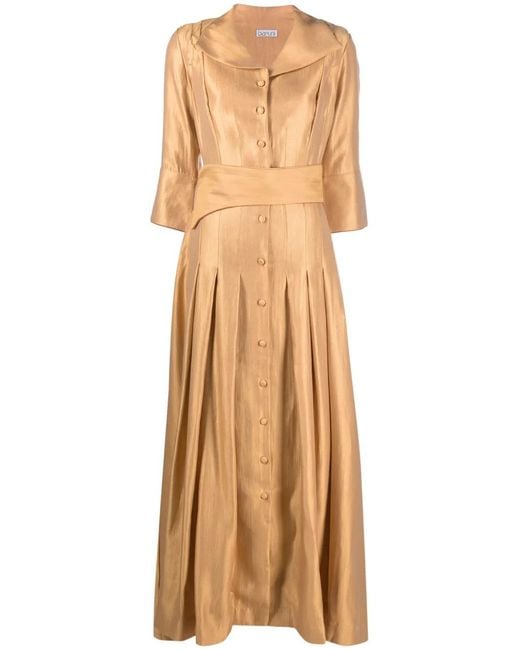 Robe Ceinturée Divine À Coupe Longue Baruni en coloris Natural