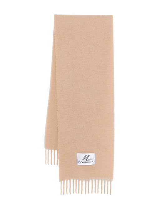 Écharpe À Patch Logo Marni en coloris Natural
