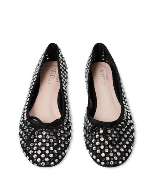Twinset Black Ballerinas Mit Strass