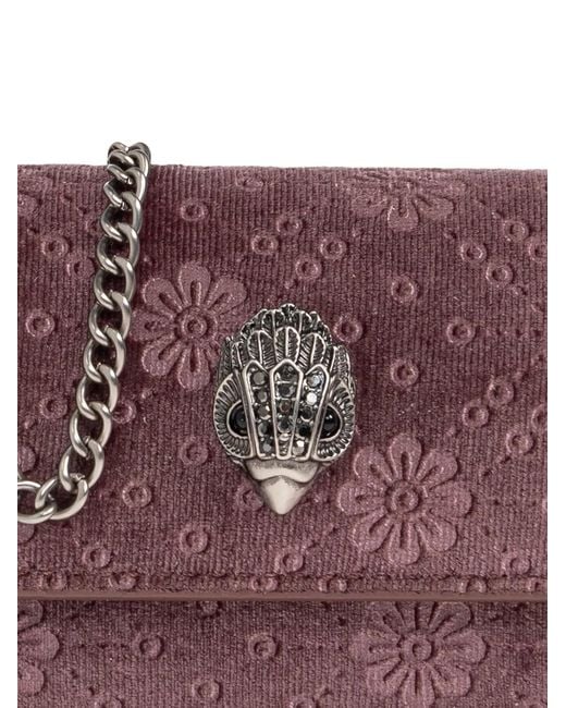 Kurt Geiger Purple Floral-Pattern Shoreditch Shoulder Bag