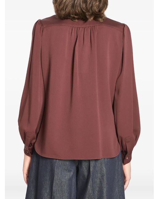 Blouse À Manches Bouffantes Max Mara en coloris Red