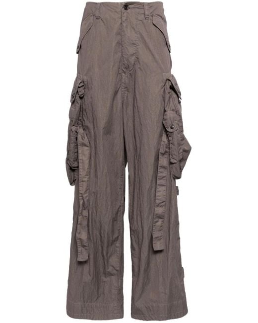 Julius Gray Cargo Cotton Blend Trousers for men