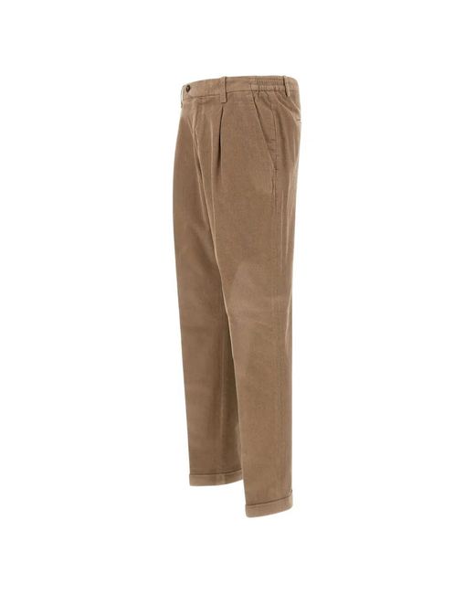 Devore Natural Ribbed Trousers for men