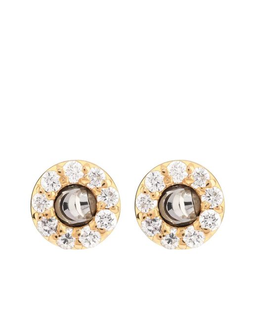 Officina Bernardi Metallic 18Kt Moon Grace Diamond Earrings