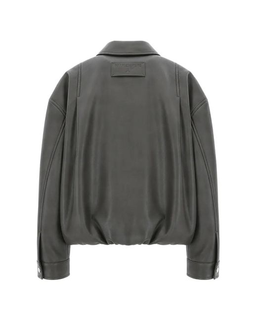 Patrizia Pepe Gray Zip-Up Collared Jacket