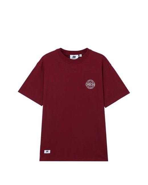 Chocoolate Red Logo-Print T-Shirt for men