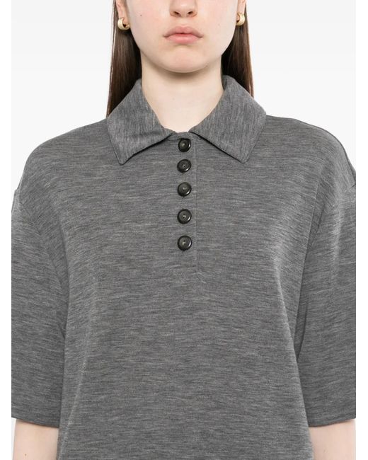 Rohe Gebreide Polotop in het Gray