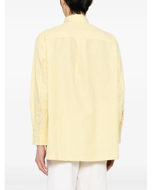 CROQUIS Yellow Stripe-Pattern Cotton-Blend Shirt for men