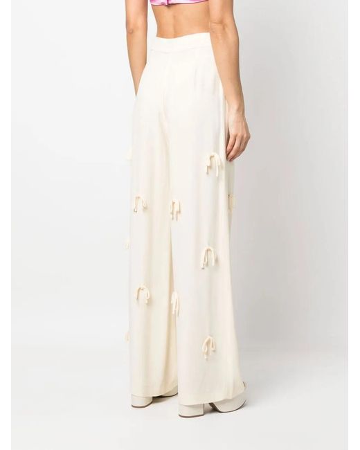 Viktor & Rolf Natural Bed Of Bows Wide Trousers