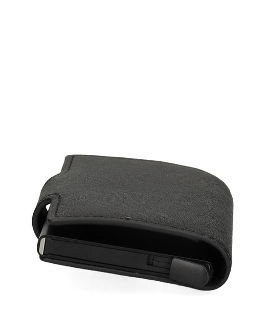 Boss Black Snap-Button Leather Wallet for men