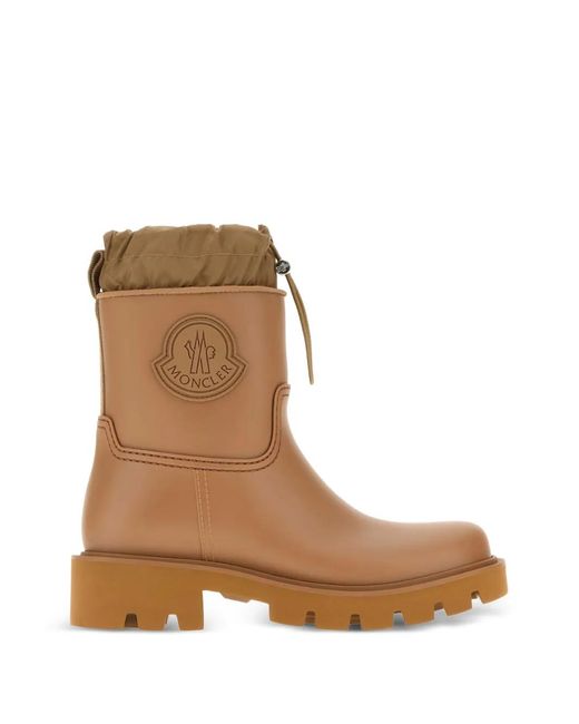 Moncler Brown Kickstream Rubber Ankle Boots