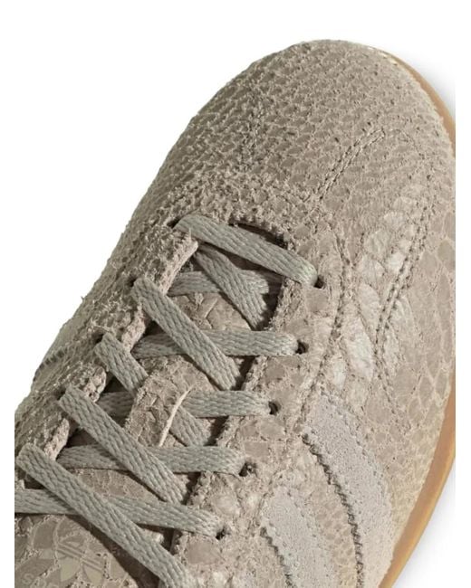 Adidas Gray Gazelle Snakeskin-Effect Sneakers