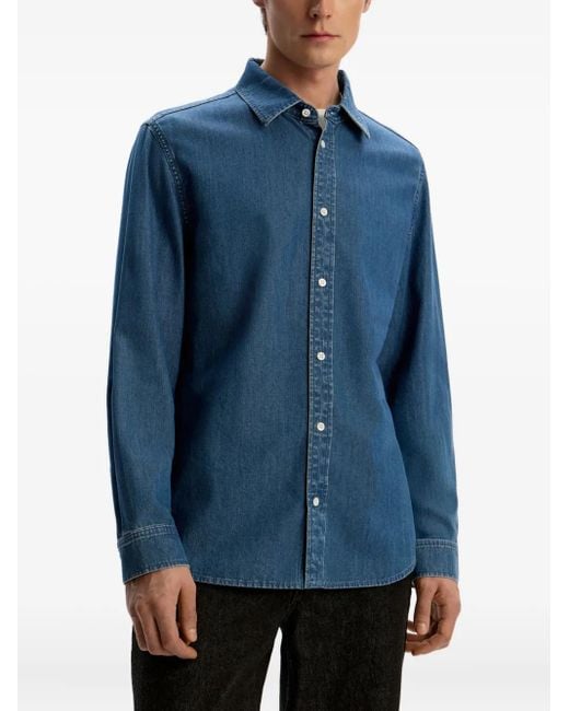 12 STOREEZ Blue Buttoned Denim Shirt for men