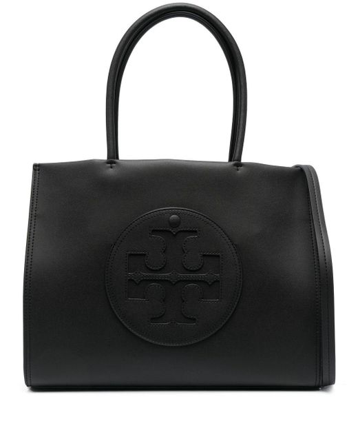 Tory Burch Ella Logo Patch Tote Bag in Black | Lyst