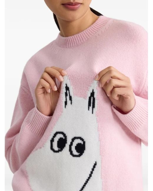 Patou Pink X Moomin Crew-Neck Sweater