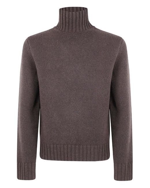 Studio Nicholson Gray Loris High-Neck Sweater