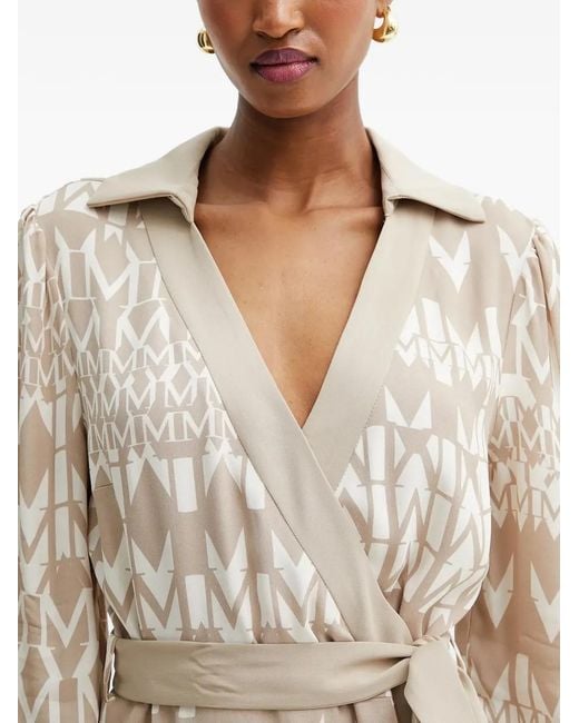 Guess Natural Belted Geometric-Pattern Mini Dress