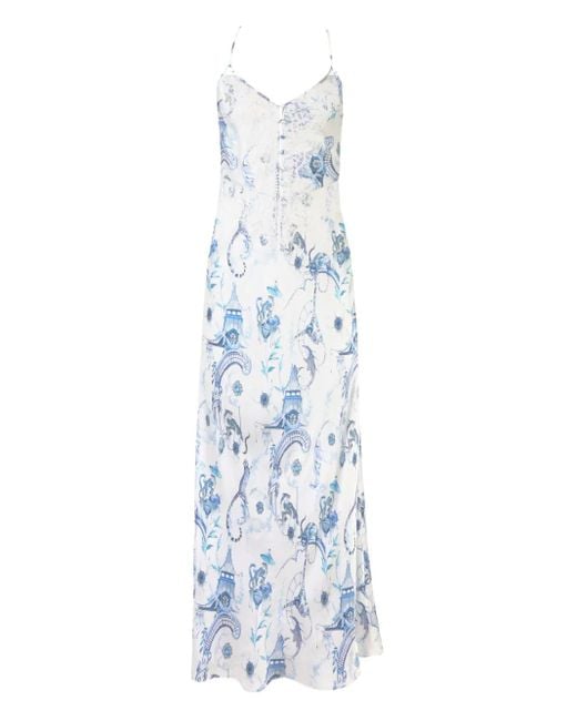 Temperley London Aphrodite マキシドレス Blue
